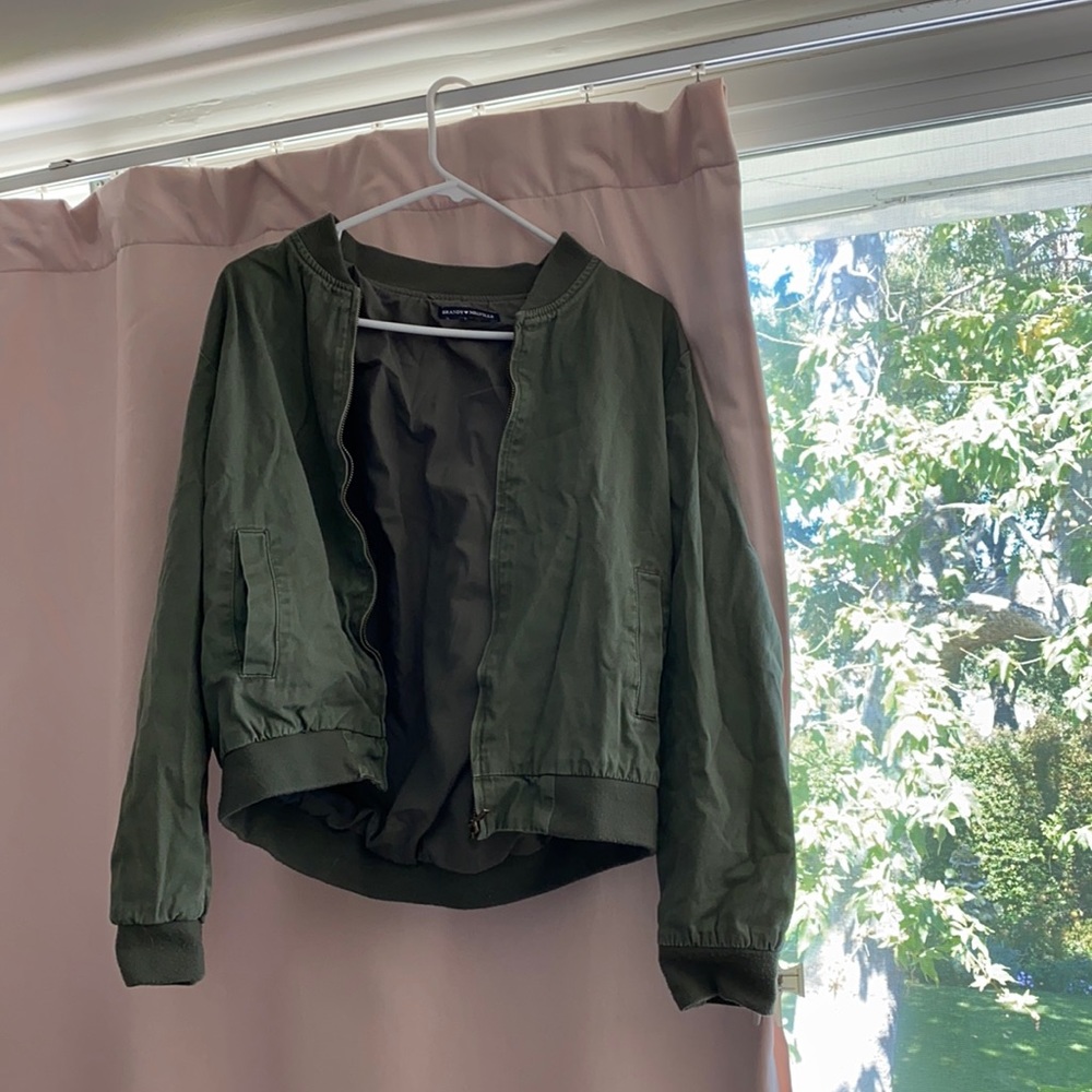Brandy green bomber jacket